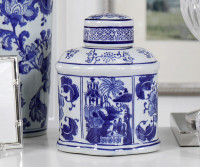 Emperor Blue & White Ginger Jar