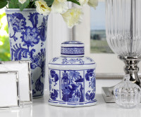 Emperor Blue & White Ginger Jar