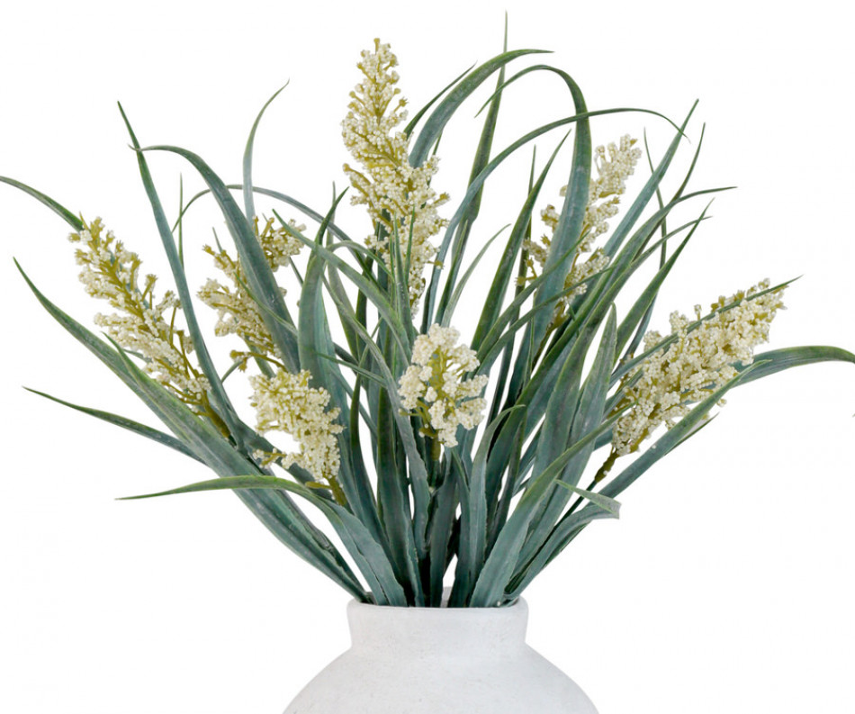 Set 3 Cream Lirabelle Flowering Grass Stems