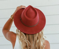 Petra Crushable Red Wool Fedora Hat