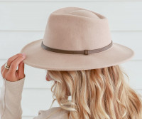 Petra Crushable Stone Wool Fedora Hat