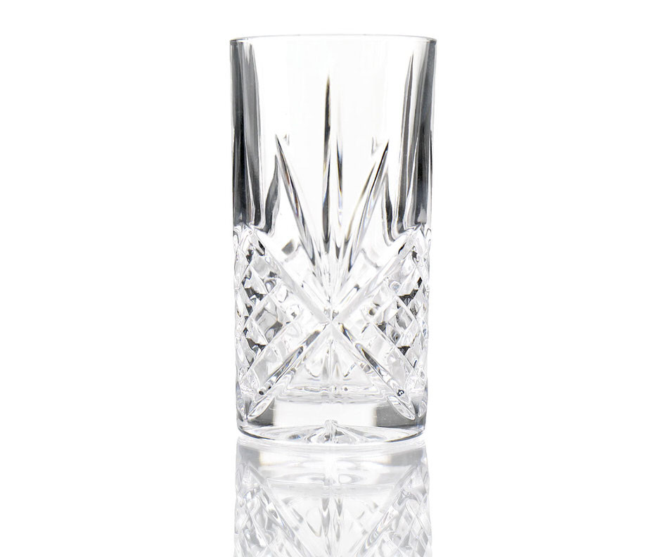 Set 6 Paxton Cut Glass Highball Glasses