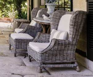 Highbury Rattan Wingback Armchair