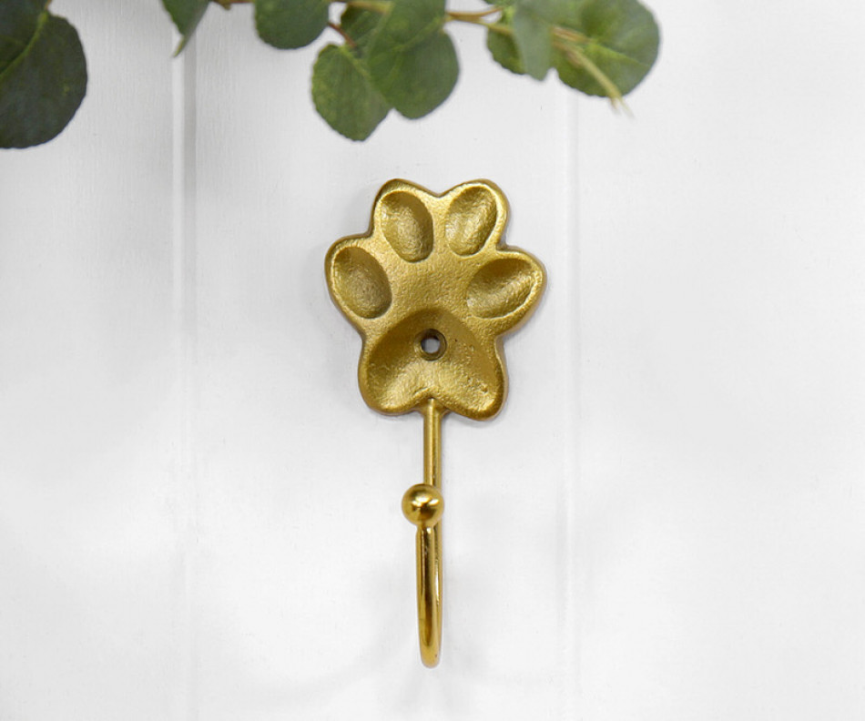 Gold Paw Wall Hook