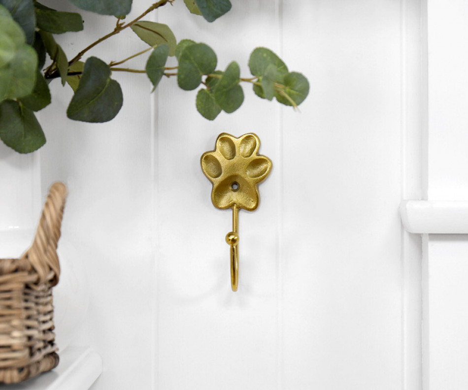 Gold Paw Wall Hook