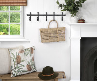 Shepherd Black Iron 5 Hook Coat Rack