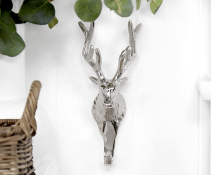 Bergen Silver Stag Wall Hook