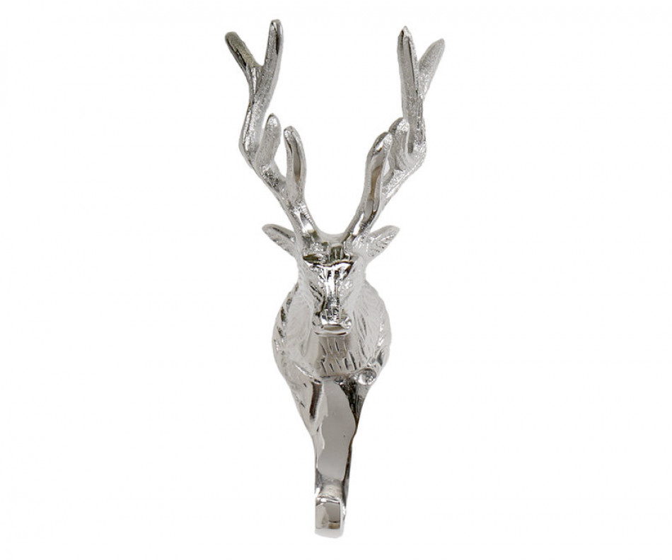 Bergen Silver Stag Wall Hook