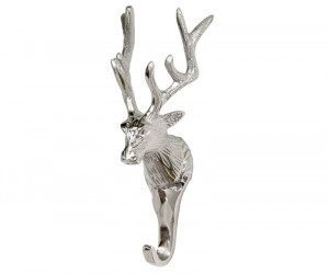 Bergen Silver Stag Wall Hook