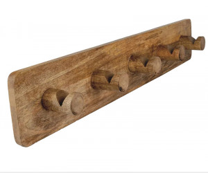 Bairnsdale 5 Hook Mango Wood Coat Rack