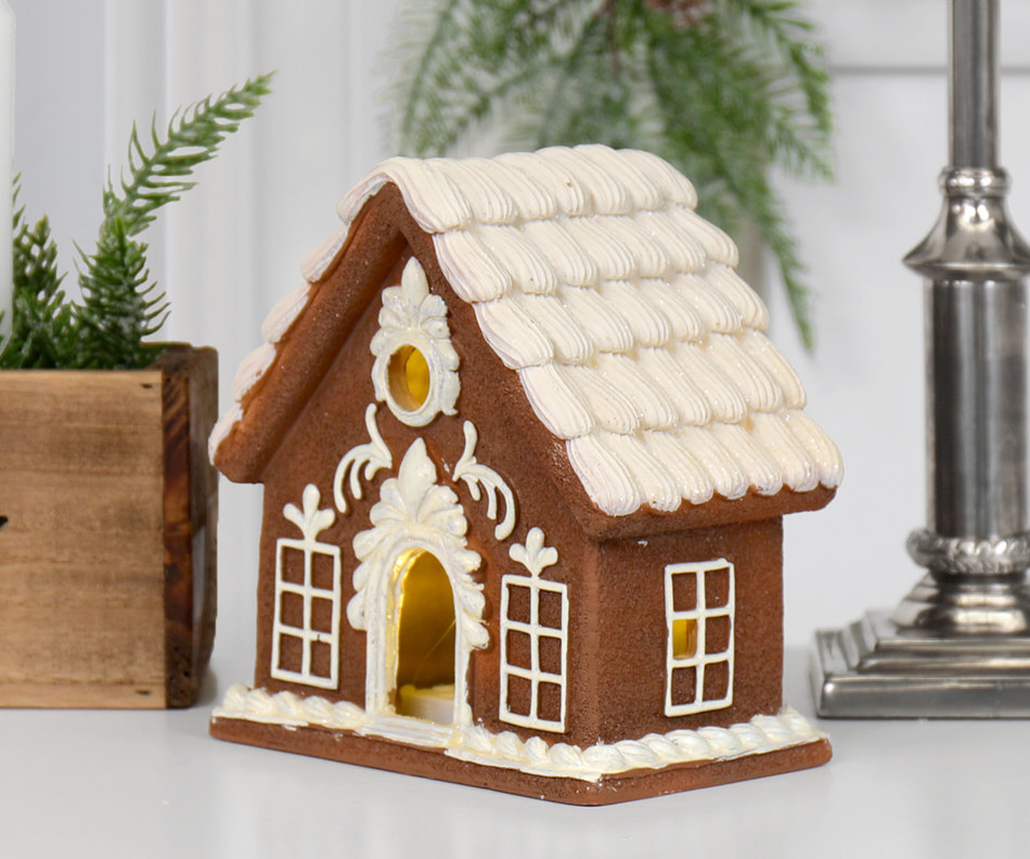 Small LED Snow Forest Gingerbread House