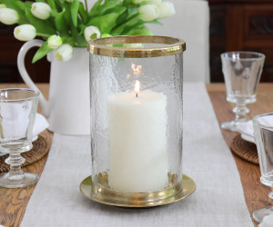 Montana Gold Hammered Candle Hurricane