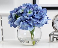 Blue Hydrangea Vase Arrangement - Small