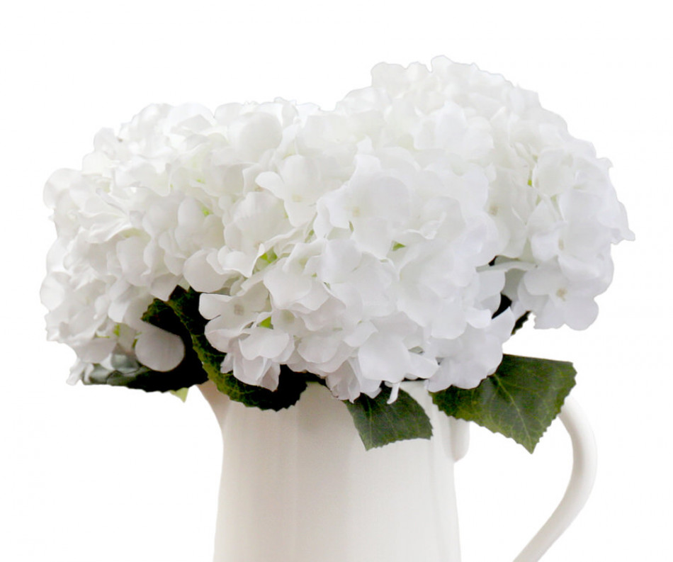 Set 5 Snowball White Hydrangea Bouquet