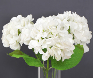 Set 3 White Hydrangea Stems