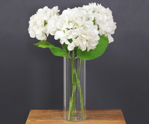 Set 3 White Hydrangea Stems