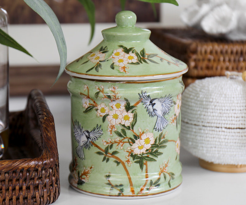 Morningside Green Blossom Ginger Jar