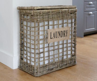 Porto Laundry Basket - Tall Storage Basket with Lid