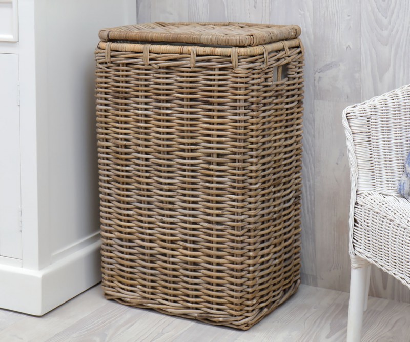 tall storage basket with lid