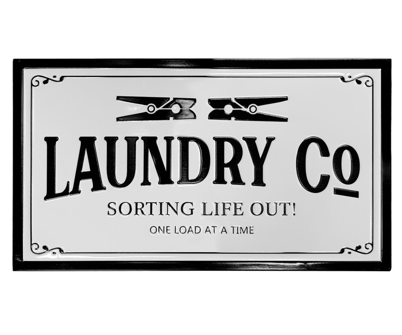 Laundry Co. Enamel Wall Sign