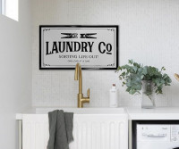 Laundry Co. Enamel Wall Sign