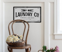 Laundry Co. Enamel Wall Sign