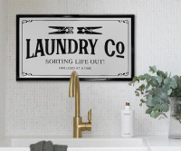 Laundry Co. Enamel Wall Sign