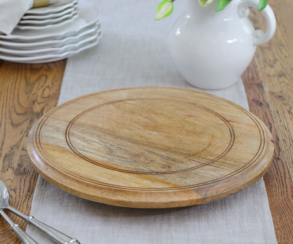 Salina Mango Wood Lazy Susan