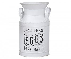 Vintage Farm Fresh White Milk Can