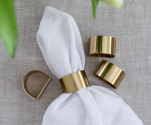 Set 4 Sorrento Gold Napkin Rings