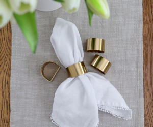 Set 4 Sorrento Gold Napkin Rings