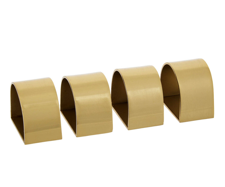 Set 4 Sorrento Gold Napkin Rings