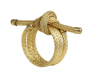 Set 4 Nova Gold Knot Napkin Rings