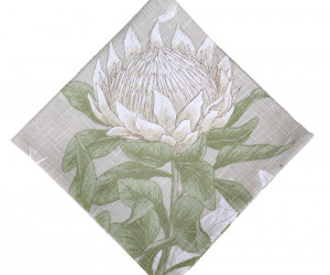 Set 4 Pandora White Protea Napkins