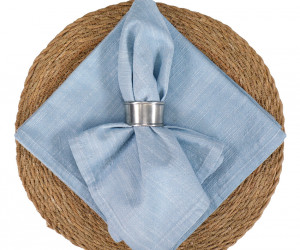 Set 4 Holywell Blue Slub Napkins