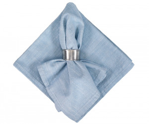 Set 4 Holywell Blue Slub Napkins