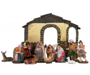 Bethlehem Traditional Nativity Set with Stable