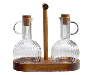 Set 2 Balmoral Glass Oil & Vinegar Bottles