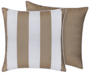 Caramel Latte Stripe Outdoor Cushion