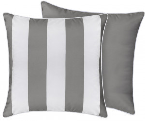 Grey Stripe Outdoor Cushion