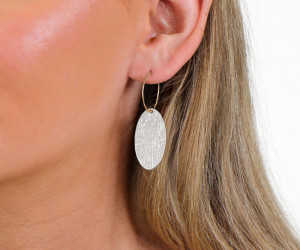 Finneas Silver Oval Hoop Earrings