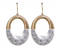 Rowan Hammered Silver Oval Earrings
