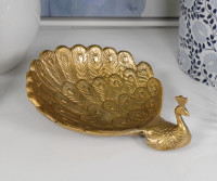 Rajani Gold Peacock Trinket Dish