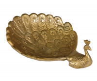 Rajani Gold Peacock Trinket Dish