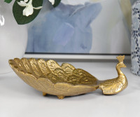 Rajani Gold Peacock Trinket Dish