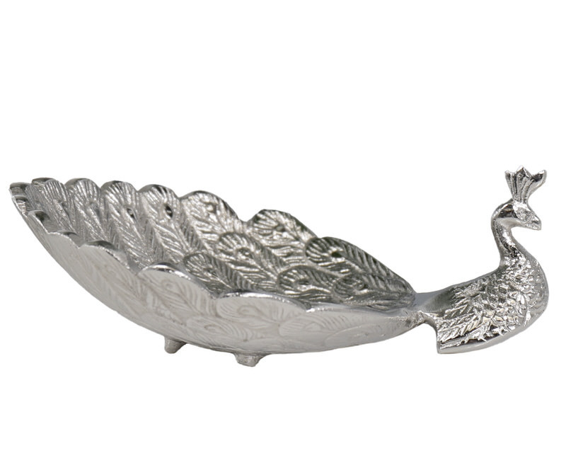 Rajani Silver Peacock Trinket Dish