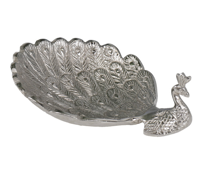 Rajani Silver Peacock Trinket Dish