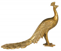 Pavonini Gold Peacock Sculpture