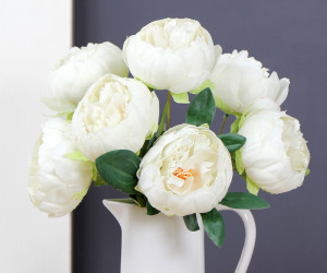 Set 7 Eloise White Peonies Bouquet