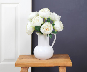 Set 7 Eloise White Peonies Bouquet